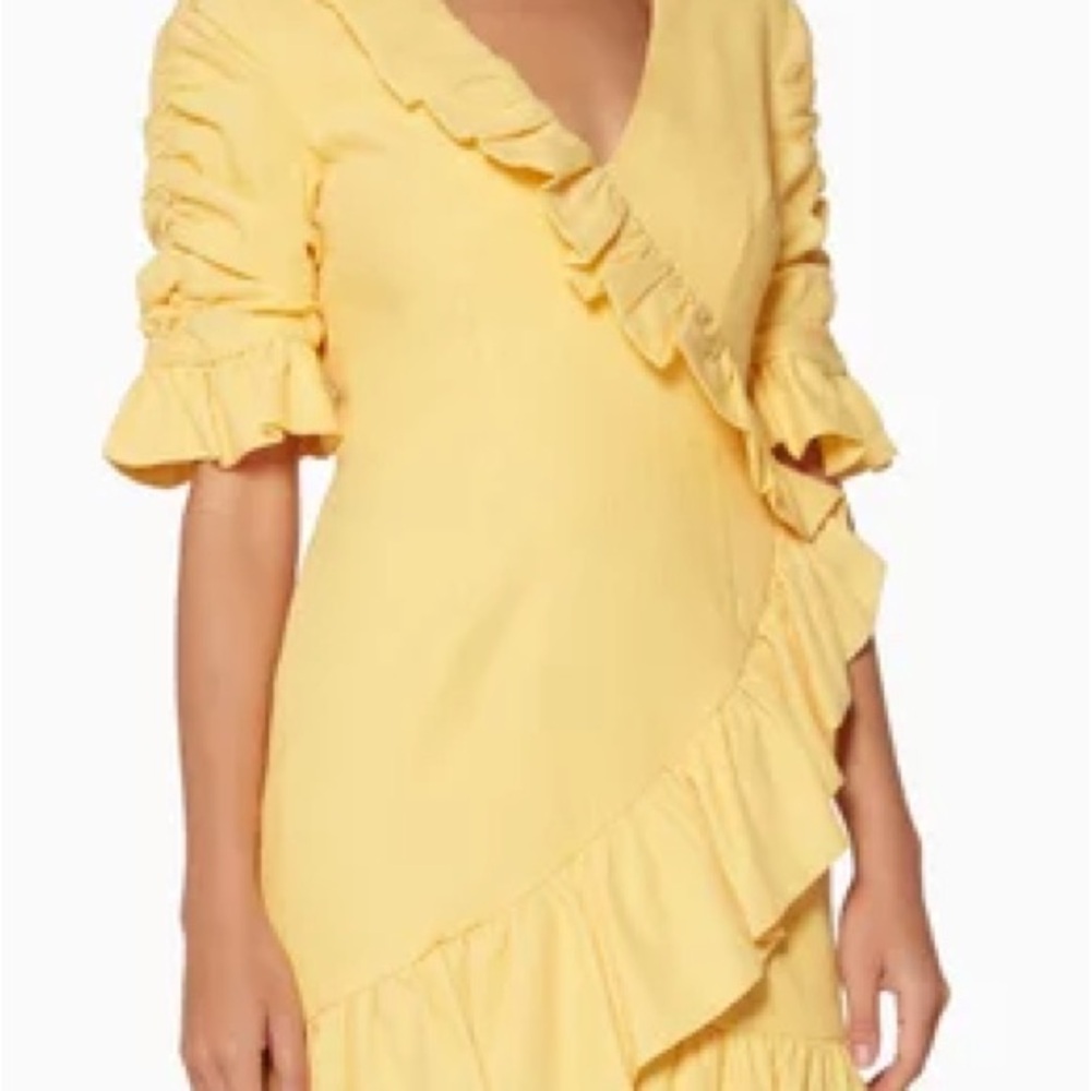 Keepsake Yellow Mini Dress Women's Dress size M NWT!